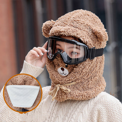 Thickened plush scarf with mask