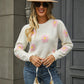 Floral Print Knit Sweater