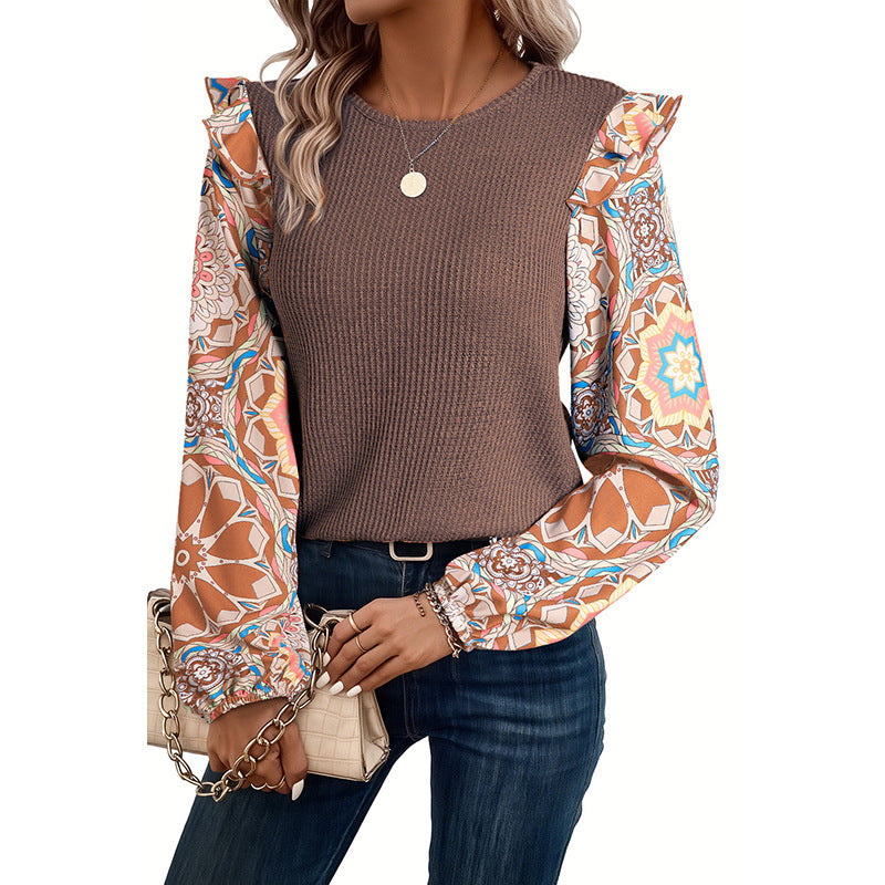 Floral Chiffon Sweater