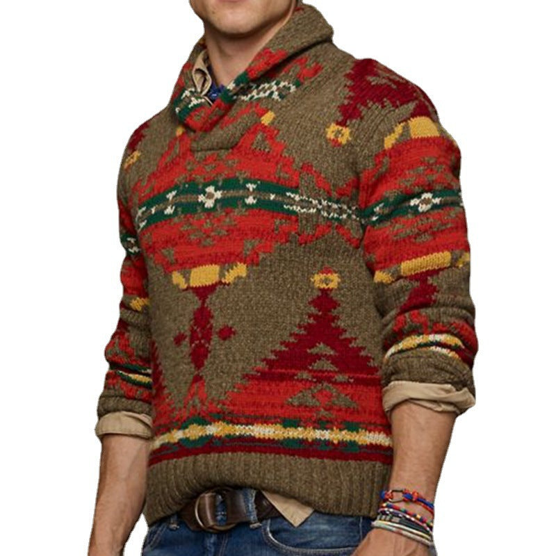 Jacquard Long-sleeved Sweater