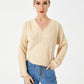 Stretch Casual V-Neck Sweater