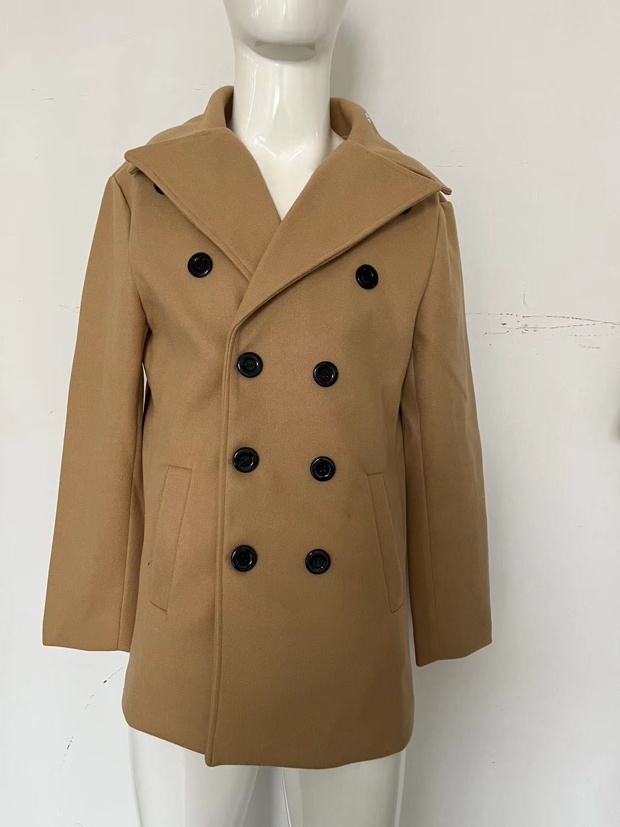 Long Sleeve Woolen Coat