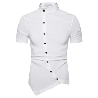 Multi-button  Collar Sleeve Shirt