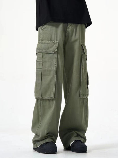 Multi-pocket Design Army Green Cargo Pants