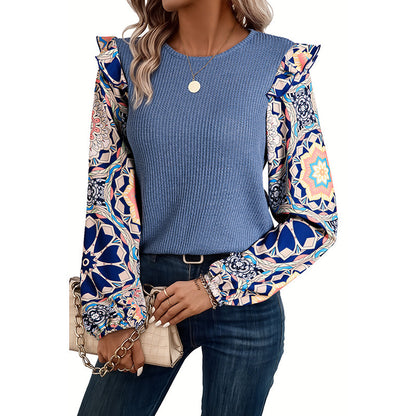 Floral Chiffon Sweater