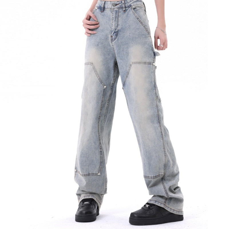 American High Street Washed Blue Jeans