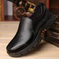 Strapless Black Leather Soft Sole Shoes