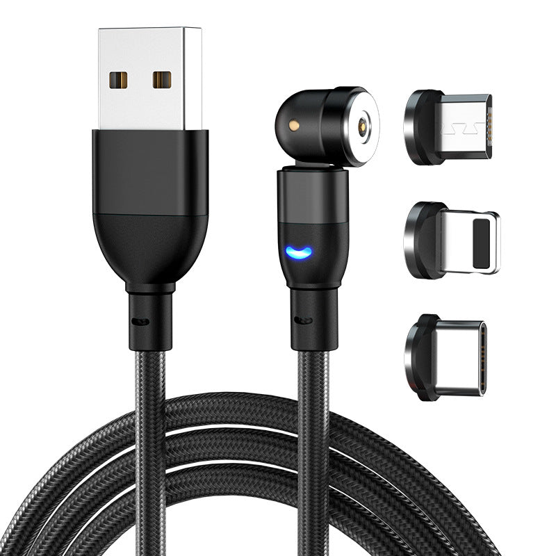 Three-in-one Bent Magnetic Cable