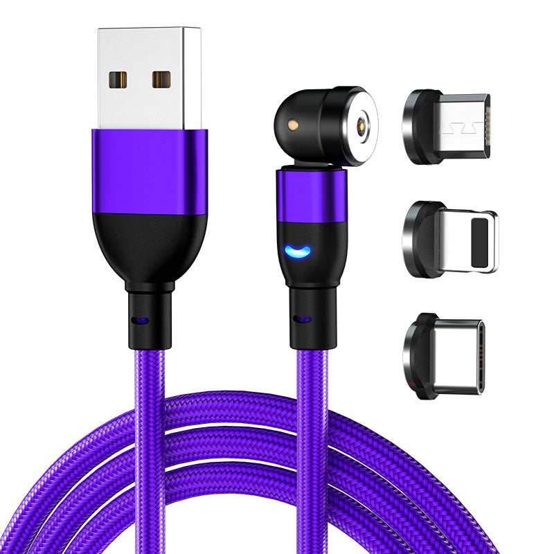 Three-in-one Bent Magnetic Cable