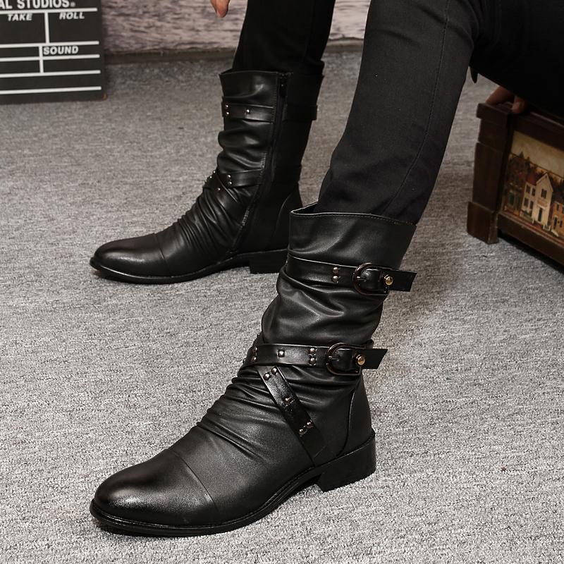 High-top Leather Boots