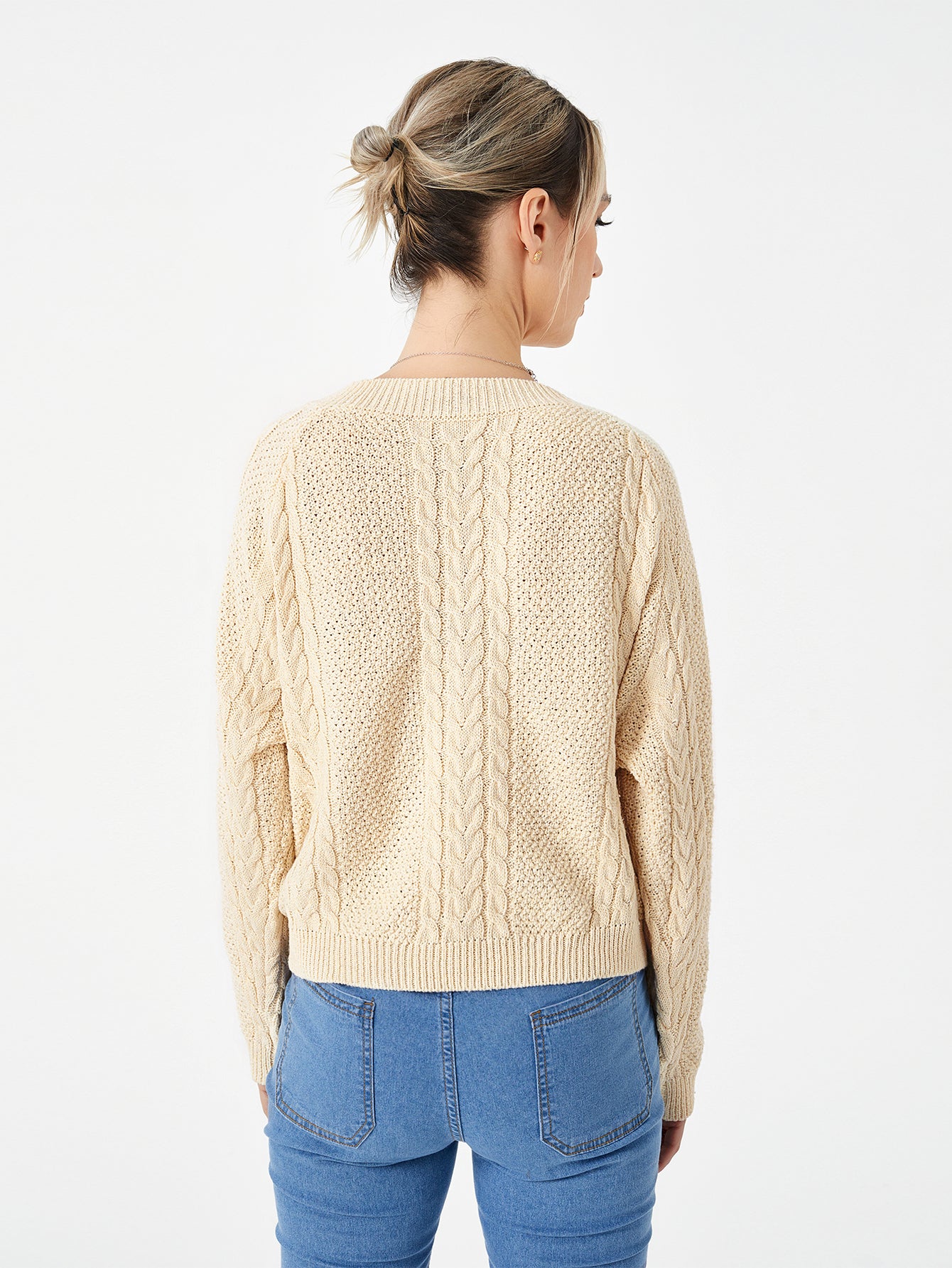 Stretch Casual V-Neck Sweater