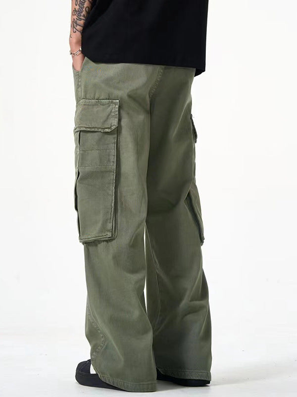 Multi-pocket Design Army Green Cargo Pants