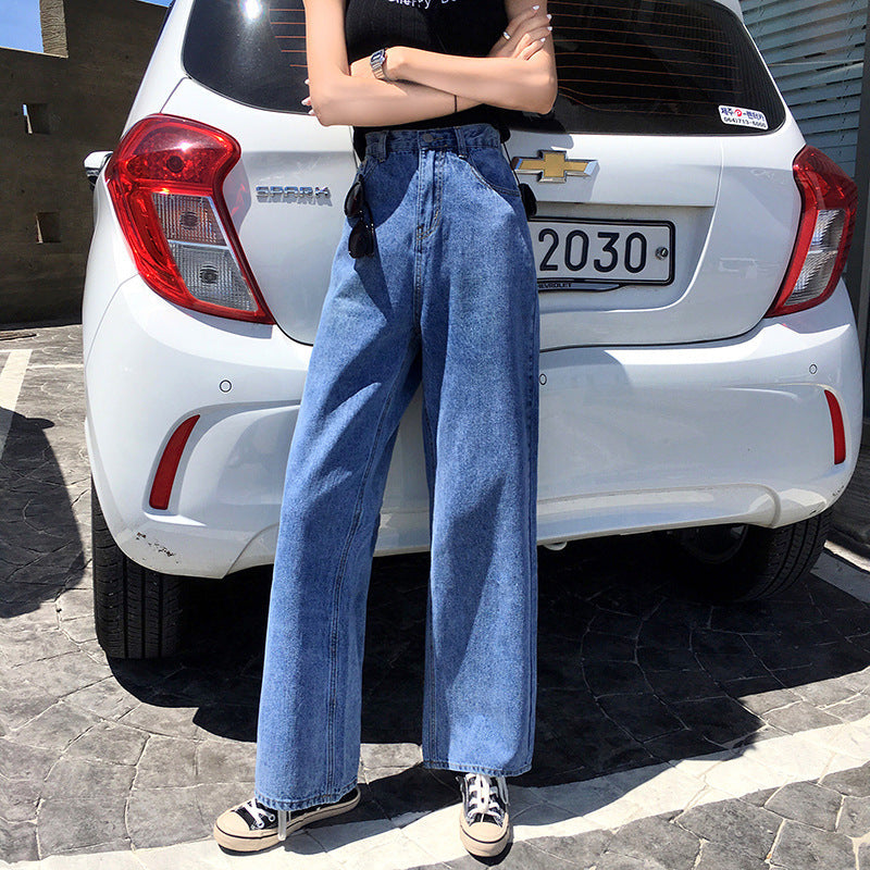 High-waisted wide-leg pants