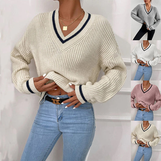 Casual Long Sleeve Striped Pullover Sweater