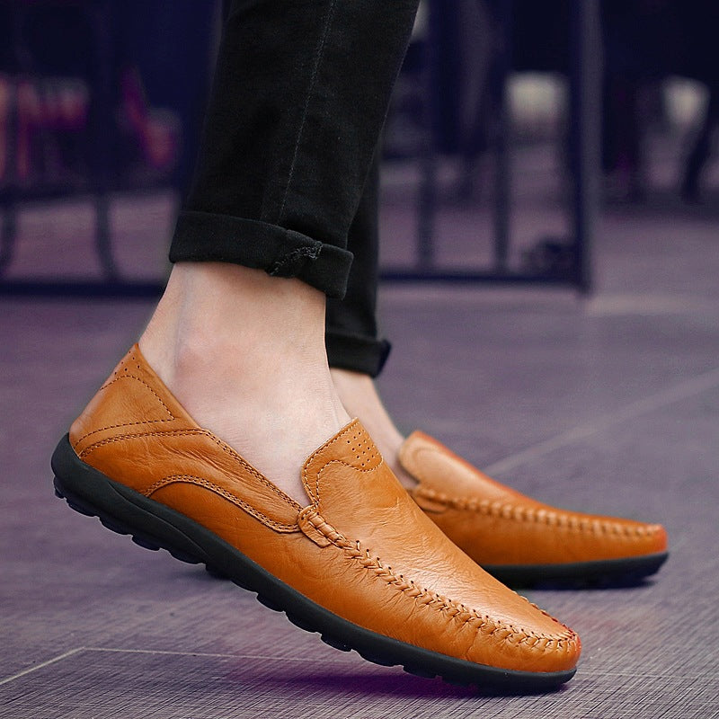 Leather Casual Peas Shoes