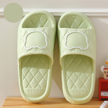 Rhombus Design Bear Slippers