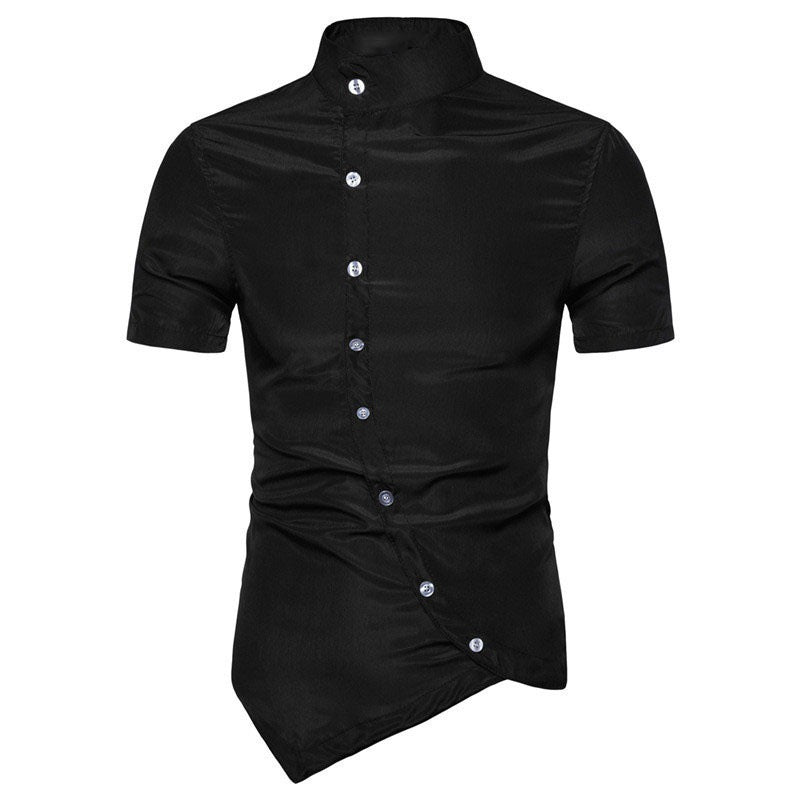 Multi-button  Collar Sleeve Shirt