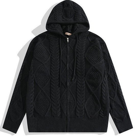 Zip Hooded Cardigan