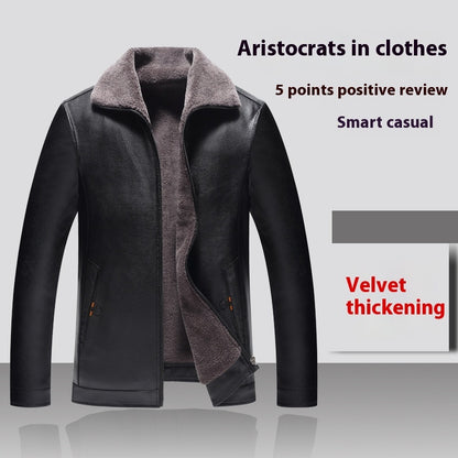 Velvet Leather Coat