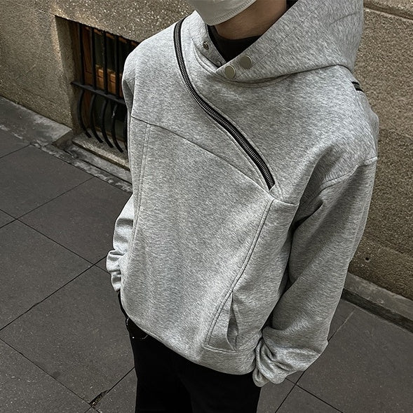 Double Zipper Hooded Sweater