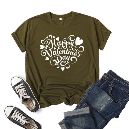 Love Print Short Sleeve T-shirt