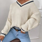 Casual Long Sleeve Striped Pullover Sweater