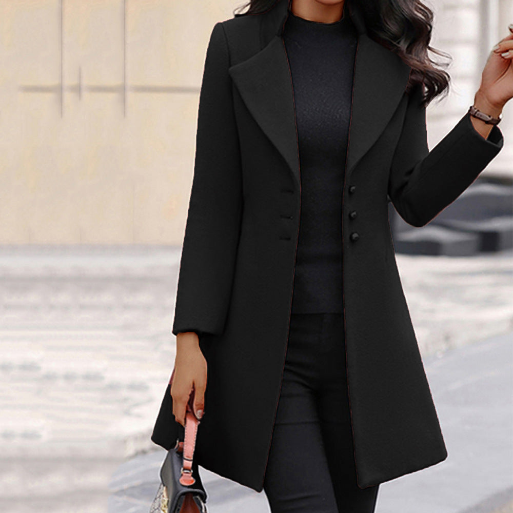 Slim-Fit Lapel Coat