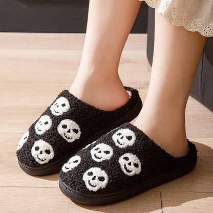 Pumpkin Printed Halloween Slippers