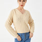 Stretch Casual V-Neck Sweater