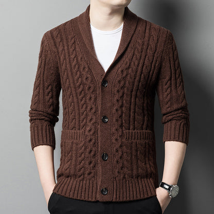 Jacquard Knitted Cardigan