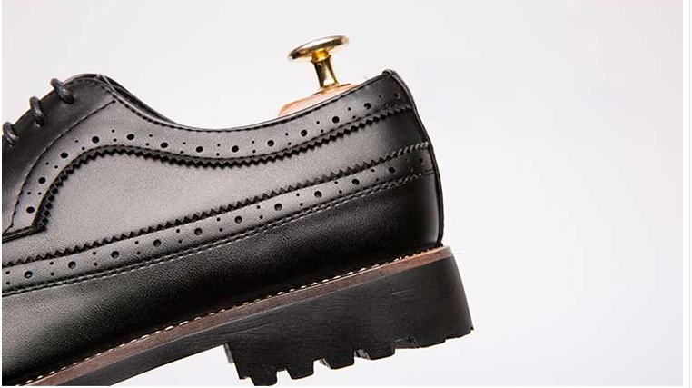 Breathable British leather shoes