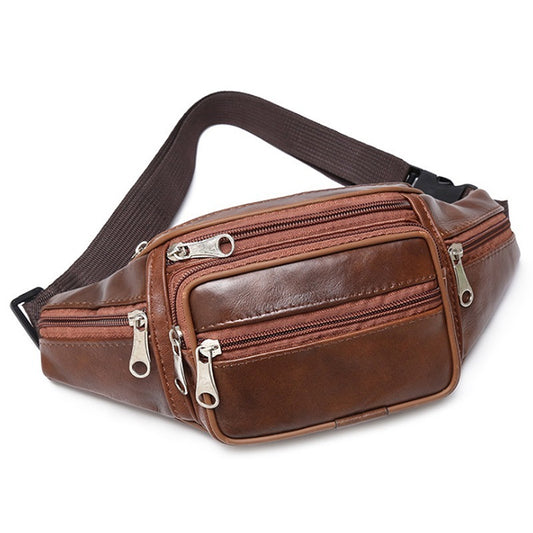 Top Layer Cowhide Waist Bag