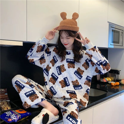 Cartoon Print Pajamas Sets