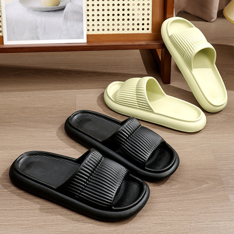 Solid Striped Design Home Slipper