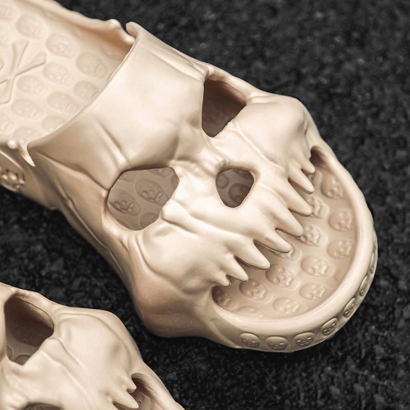 Skull Design Halloween Slippers