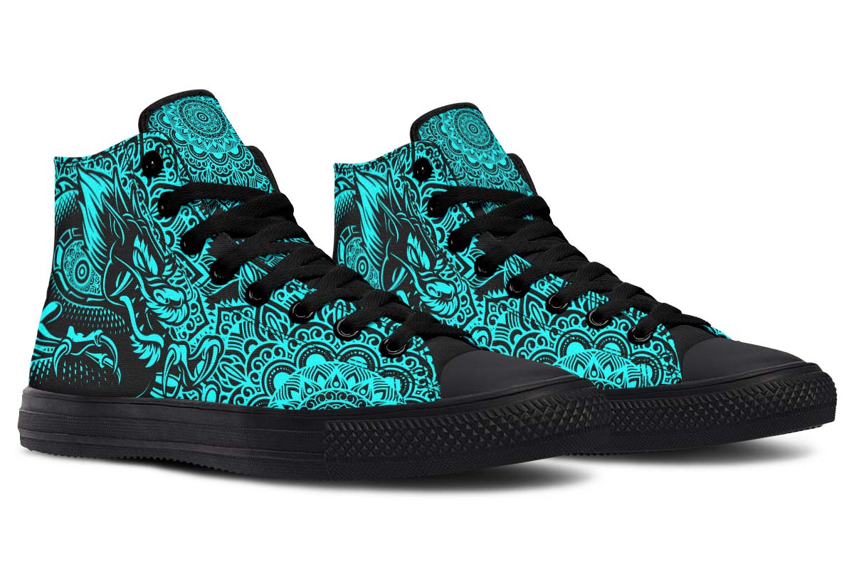 Print High-Top Canvas Shoes