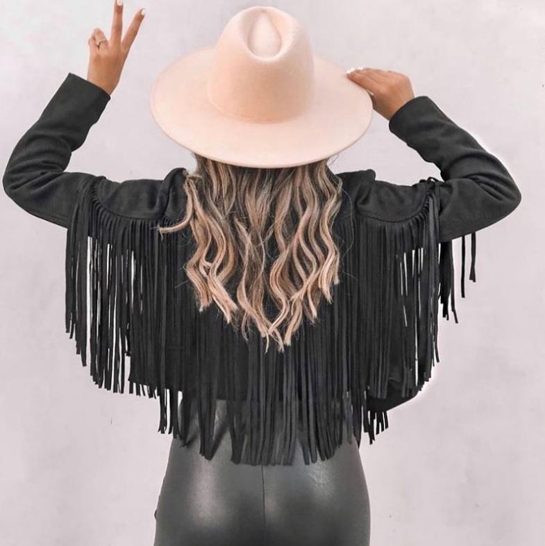 Moto Biker Tassel Coat