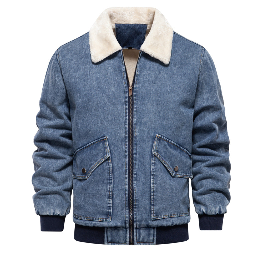 Plush Denim Jacket