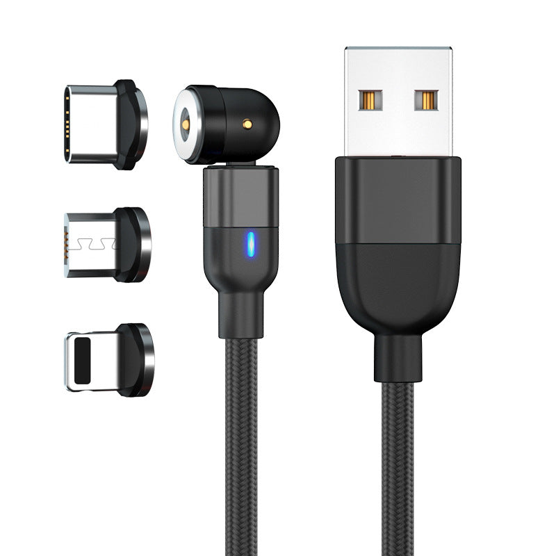 Three-in-one Bent Magnetic Cable