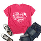 Love Print Short Sleeve T-shirt