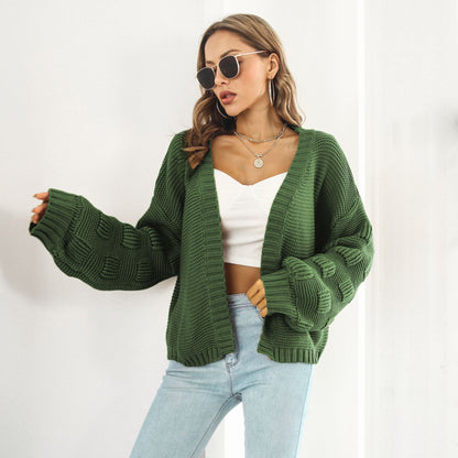 Puff Sleeve Cardigan Sweater