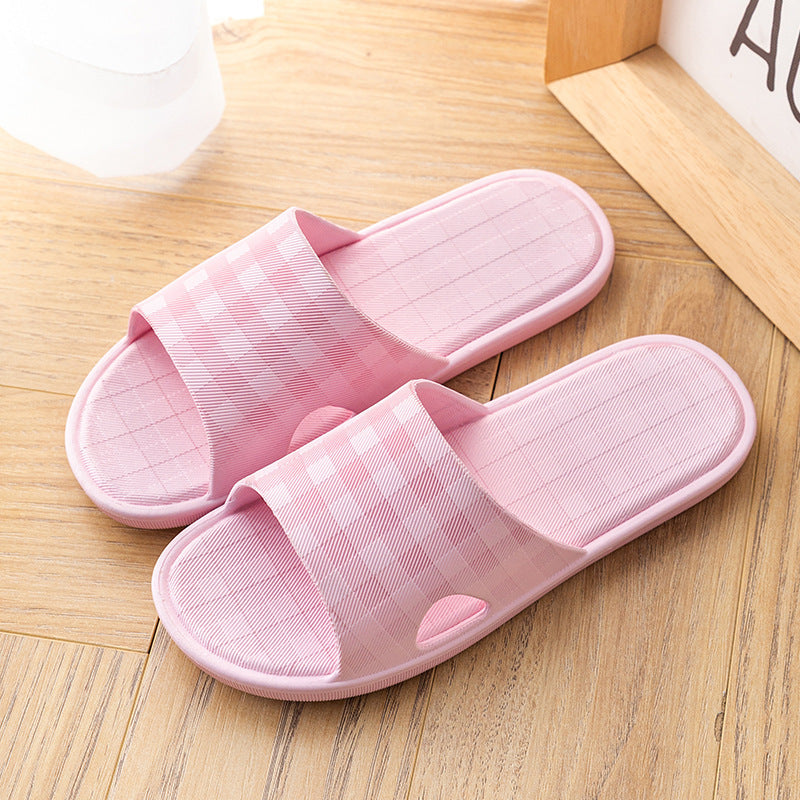 Cute Plaid Print Slippers