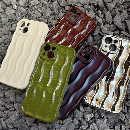 Solid-color Water Ripple Mobile Phone Case