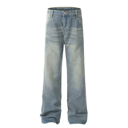 Washed Distressed Casual Jeans