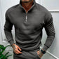 Fleece-lined Solid Color Sweatshirt