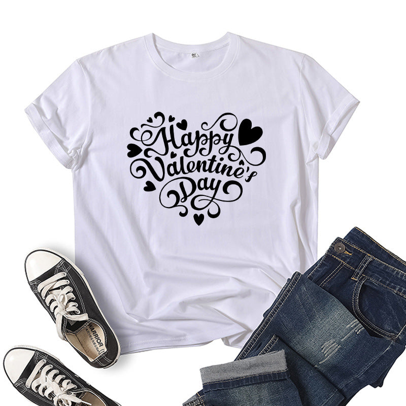 Love Print Short Sleeve T-shirt