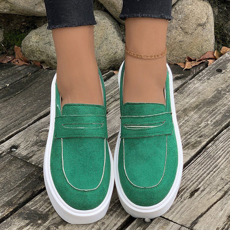 Round Toe Slip-on Shoes