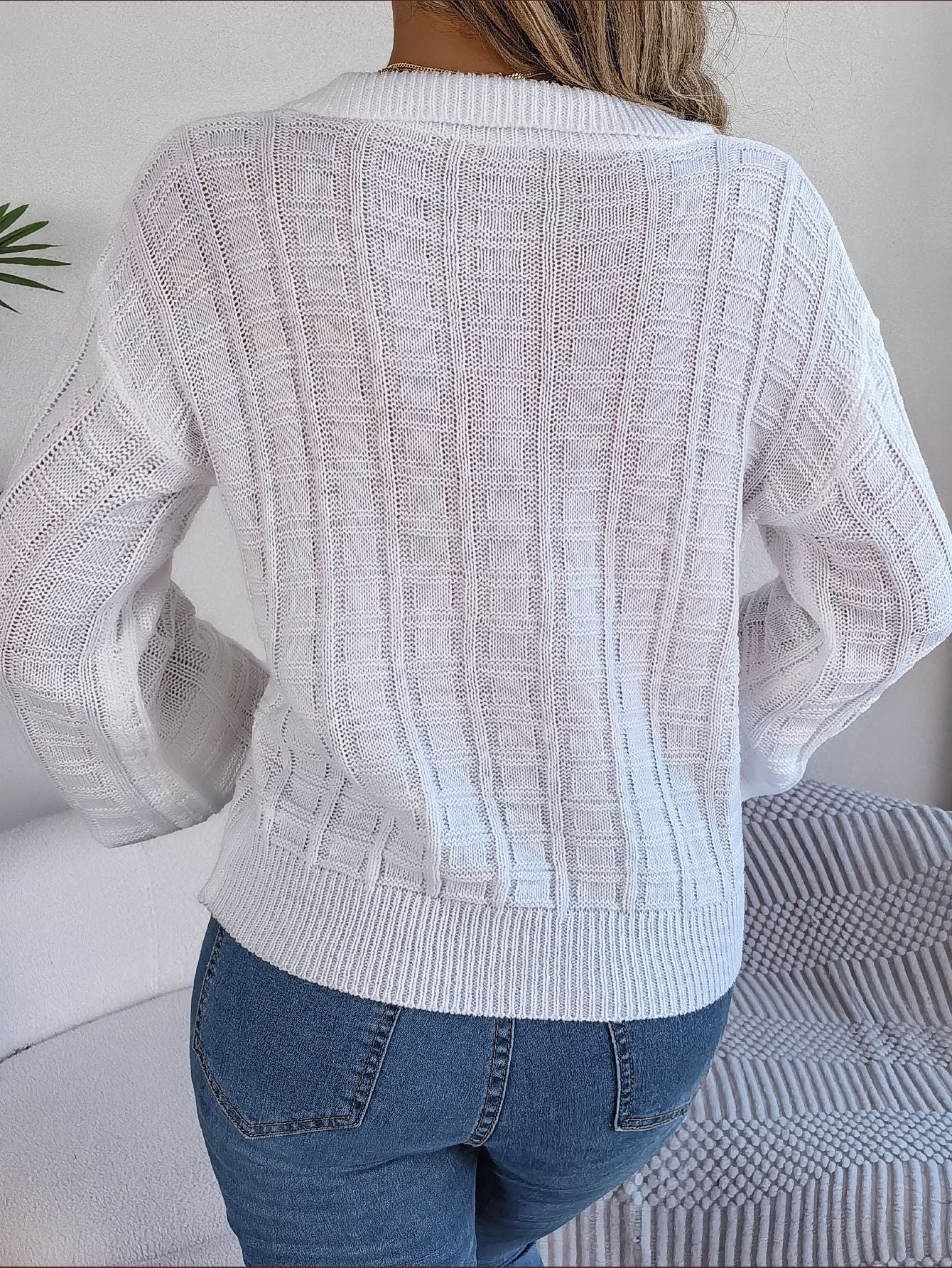 Long Sleeve Knitted Pullover Sweater