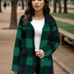 Long Sleeve Plaid Loose Jacket