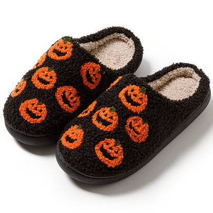 Pumpkin Printed Halloween Slippers